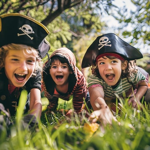 pirate kids playing