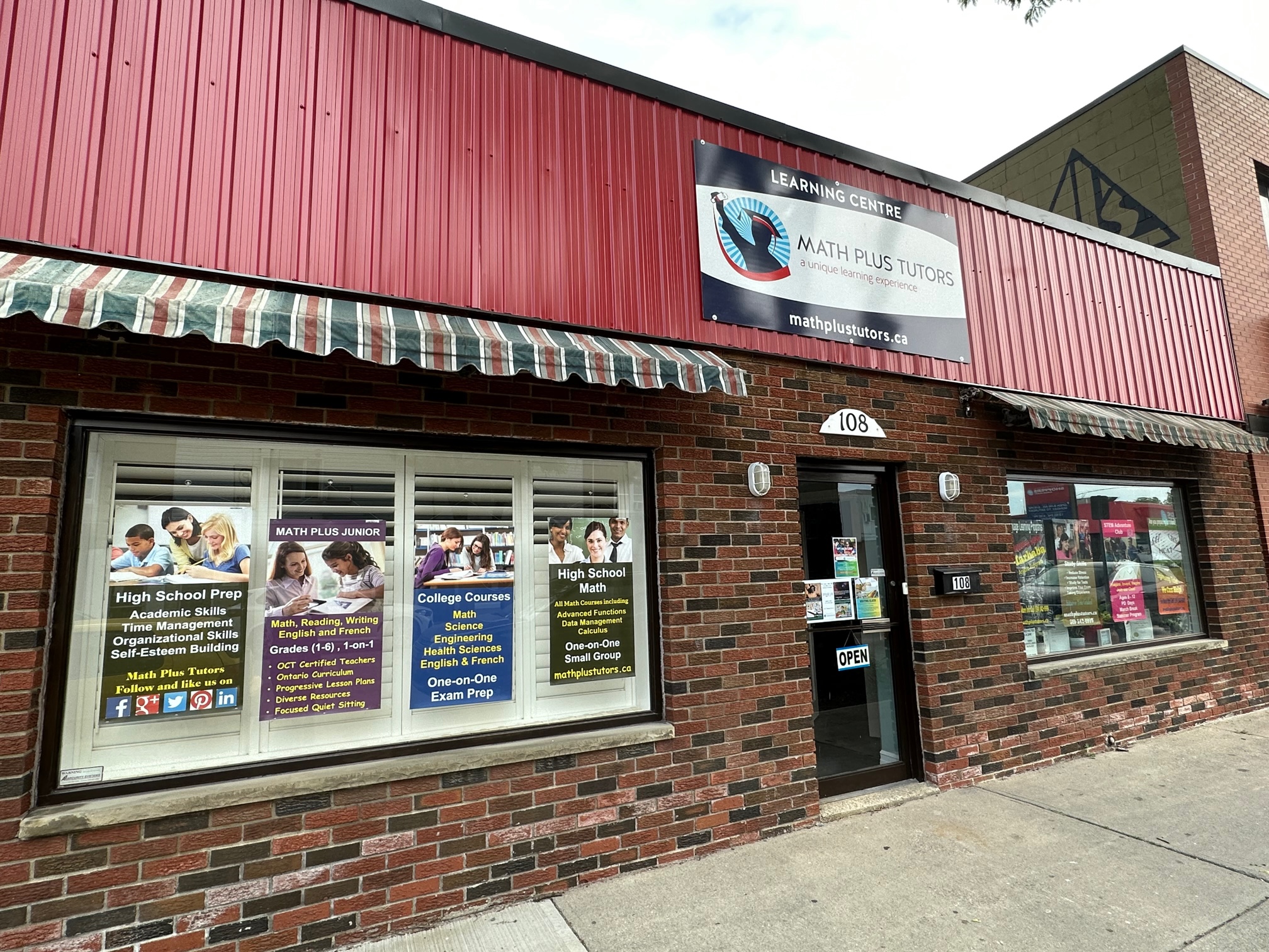 Building of Math Plus Tutors Learning Centre